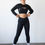 Thumbnail: Woman models black athletic wear