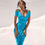 Thumbnail: Woman in bright blue bandage dress