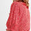 Miniature : Red floral print blouse with ruffled sleeves