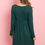 Thumbnail: Boat Neck Brushed Hacci Round Hem Dress