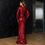 Miniaturbild: Red sequin maxi dress, long sleeves, elegant style