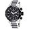 Miniaturbild: Men's Invicta chronograph watch, black face, silver and black band