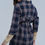 Thumbnail: Navy plaid shirt dress with tie waist, Shopizo