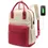 Thumbnail: Cream and red USB charging backpack