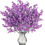 Thumbnail: Purple flowers in a decorative vase on white background Shopizo.
