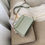 Miniature : Sage green crossbody bag with gold chain
