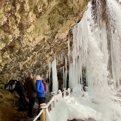 frozen waterfall Japan