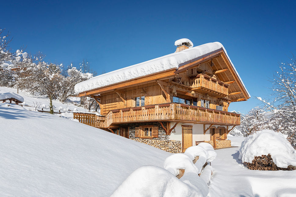 Extérieur Chalet les Cerises, chalet en location avec jacuzzi