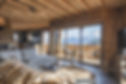 Salon panoramique du Chalet & Spa Les Cerises à Cordon ouvert sur la vue du Mont-Blanc