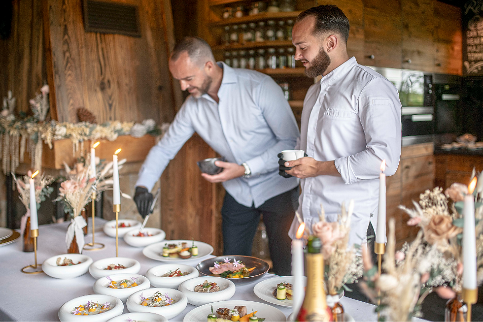Diner gastronomique au chalet les Cerises en Haute Savoie