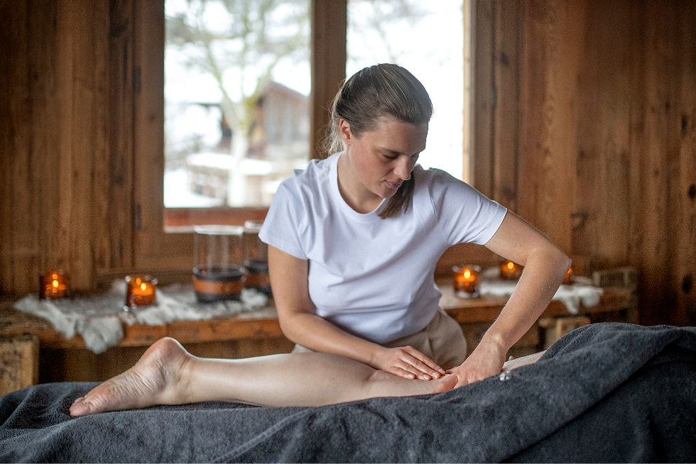 Massage relaxant dans un chalet de luxe proche de Megève