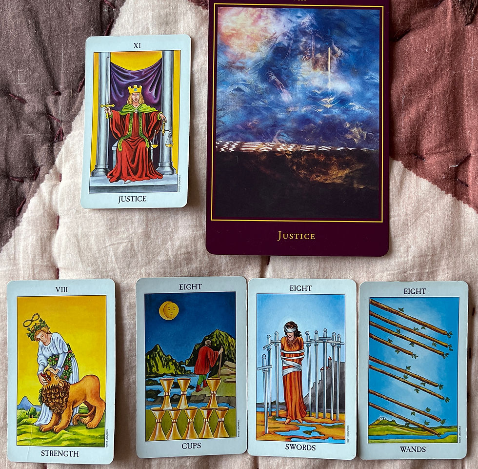 Human Kintsugi for Ashram Monday’s reading using Rider Wait and Margarete Petersen tarot cards