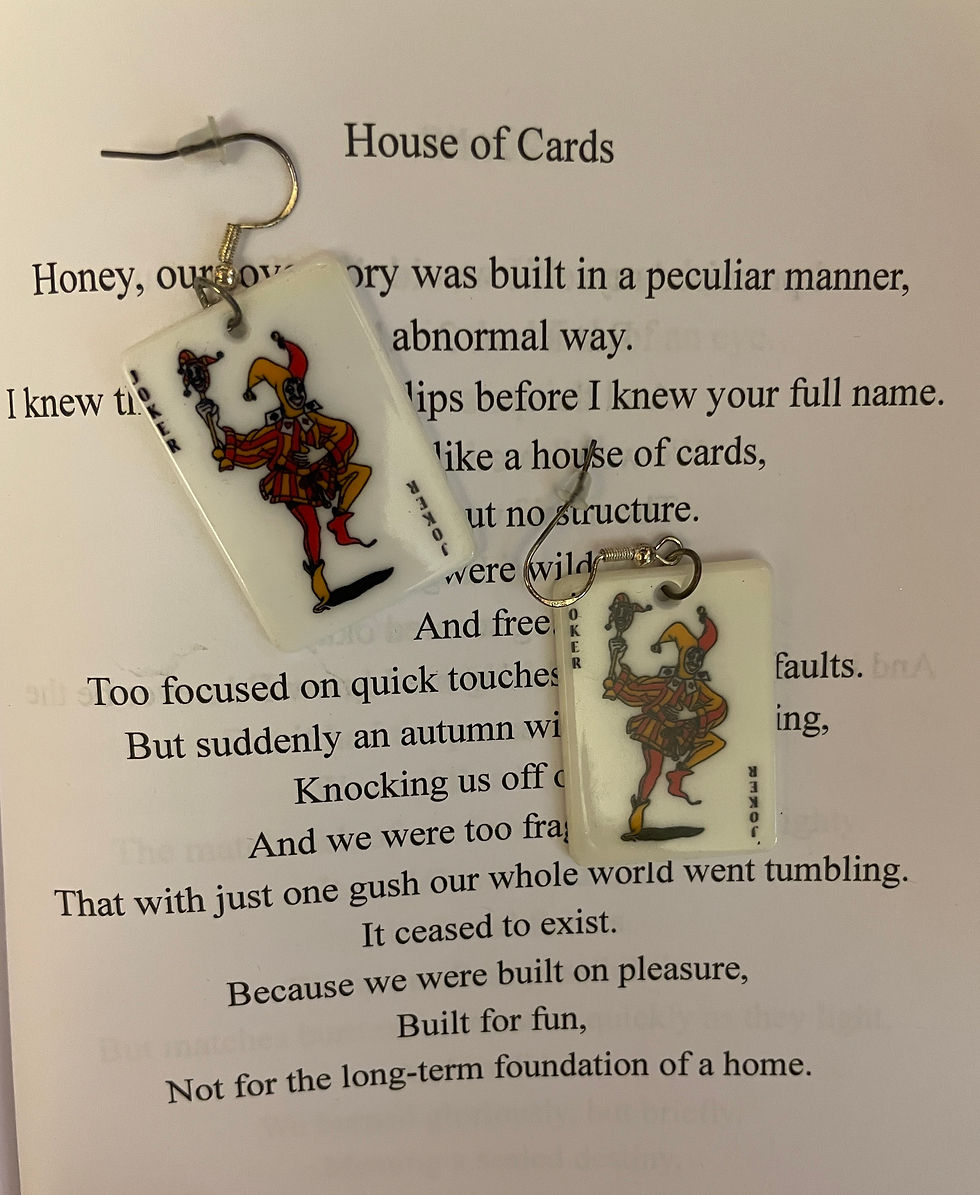 House of Cards Earrings: Joker