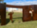 The swing in one of the voids in the wall