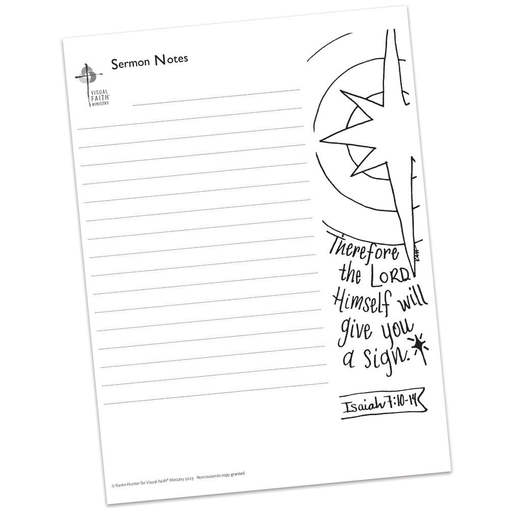 Isaiah 7:10-14 Sermon Notes HS - 7x8.5