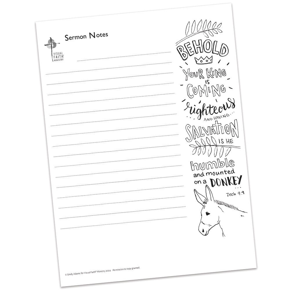 Zechariah 9:9 Sermon Notes HS - 7x8.5