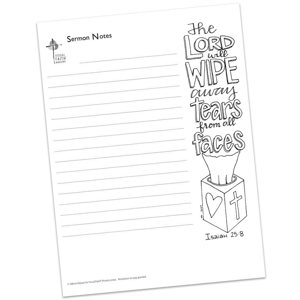 Isaiah 25:8 Sermon Notes HS - 7x8.5