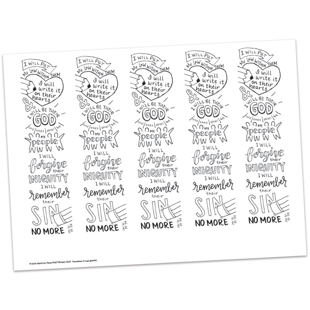 Jeremiah 31:33-34 Bible Margin by Emily Adams