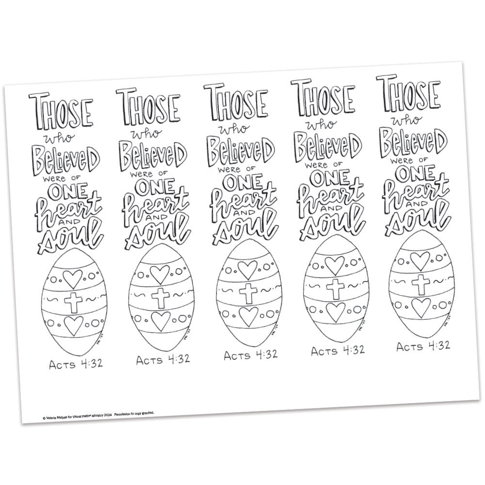 Acts 4:32 Bible Margin by Valerie Matyas