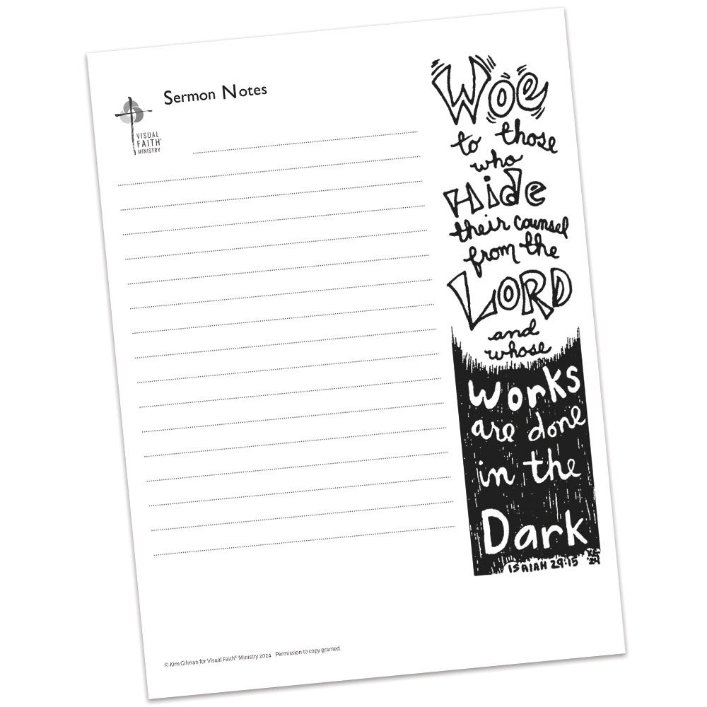Isaiah 29:15 Sermon Notes HS - 7x8.5