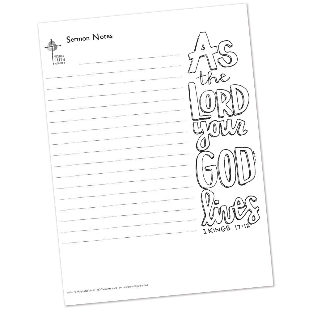 1 Kings 17:12 Sermon Notes HS - 7x8.5