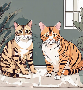 maine coon cat and bengal cat.jpg