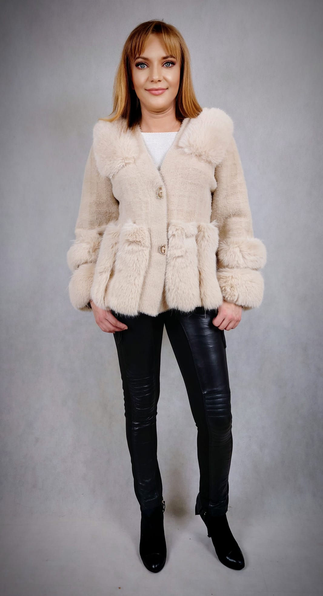 Alpaki obszyte futrem ekologicznym