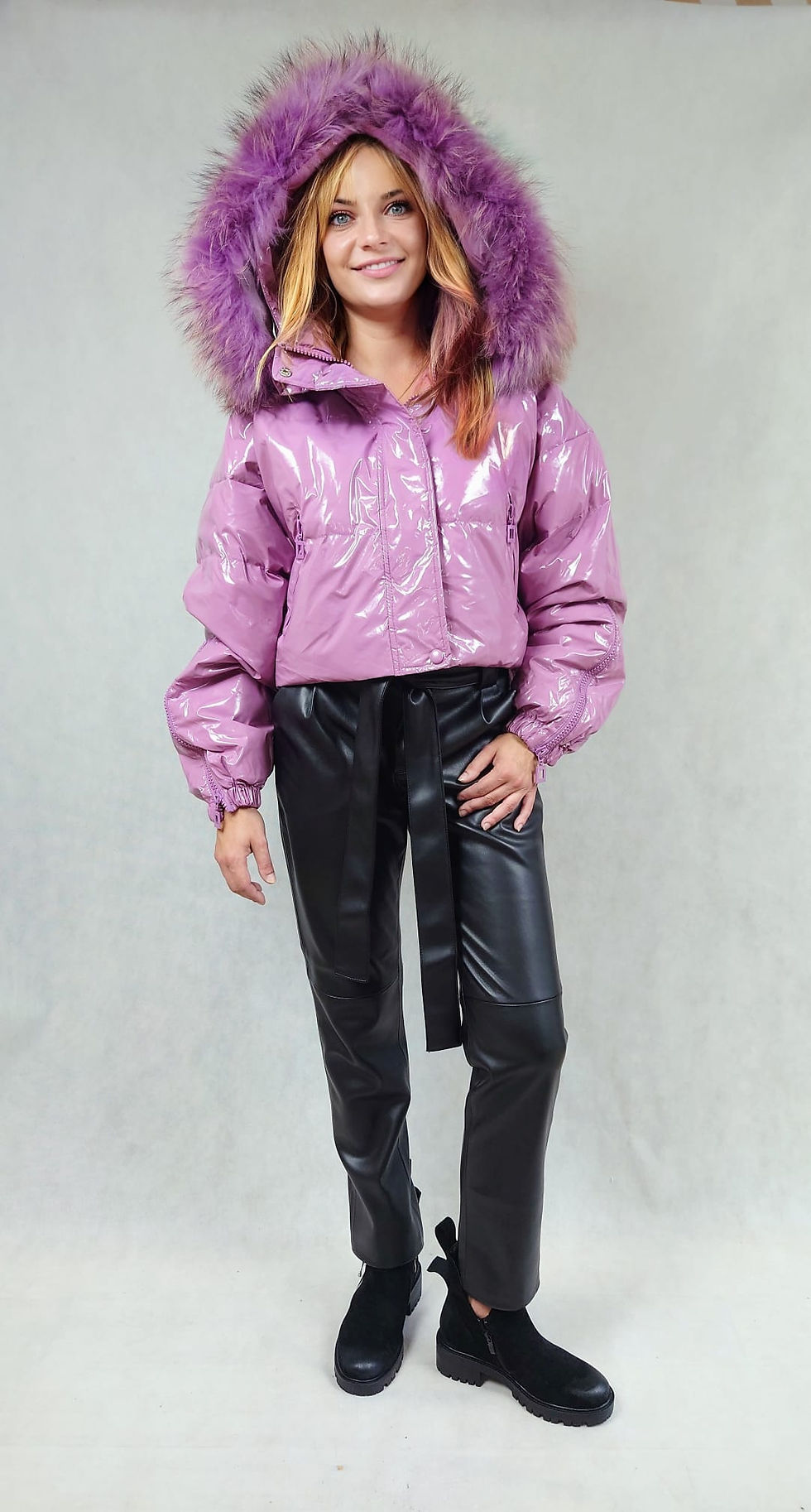 Thumbnail: Kuteczki błyszczące z obszyciem z lisa