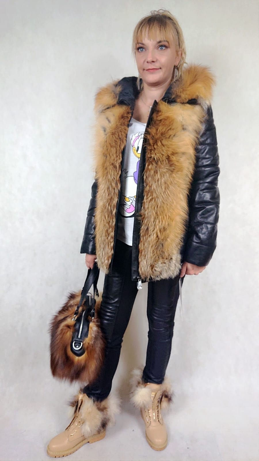 Miniatura: Skóra naturalna obszyta futrem z Lisa