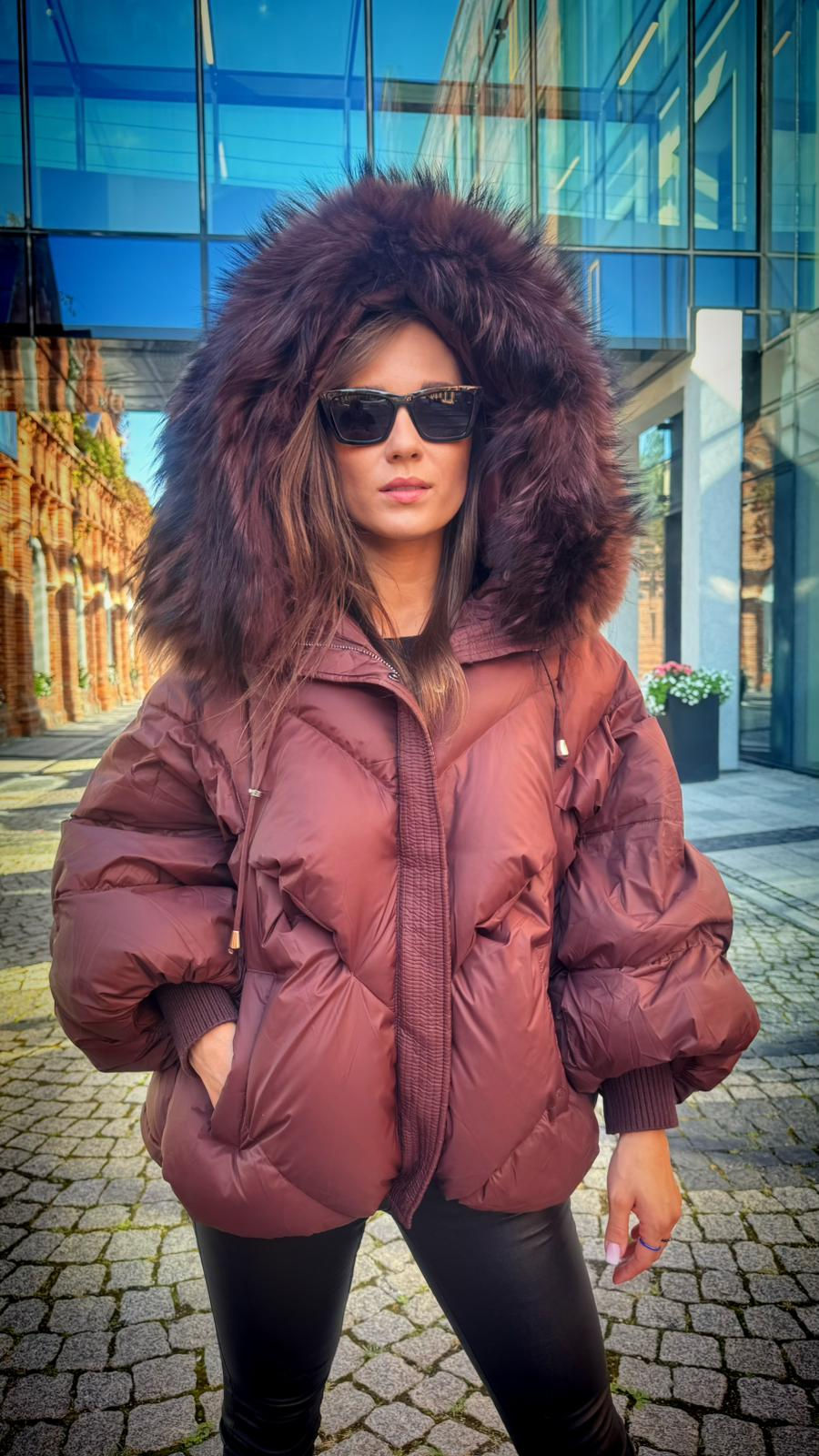 Миниатюра: Kurtka puchowa czekoladowa