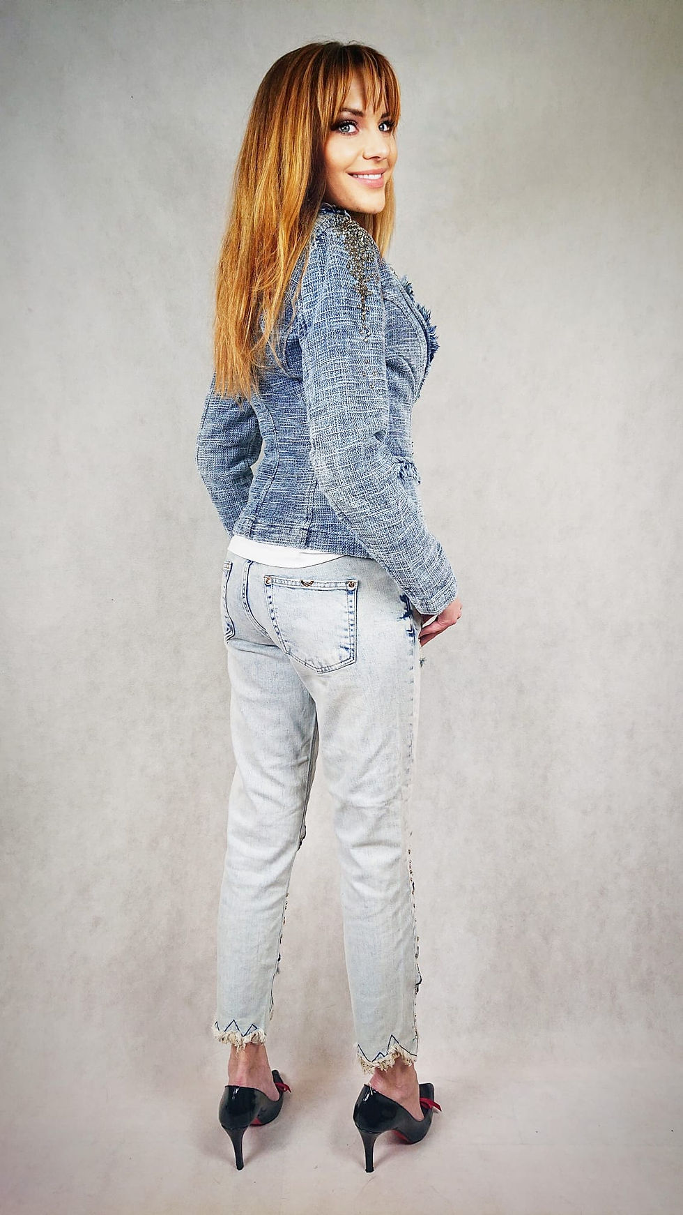 Miniatura: żakiet DeShe i spodnie w gwiazdki