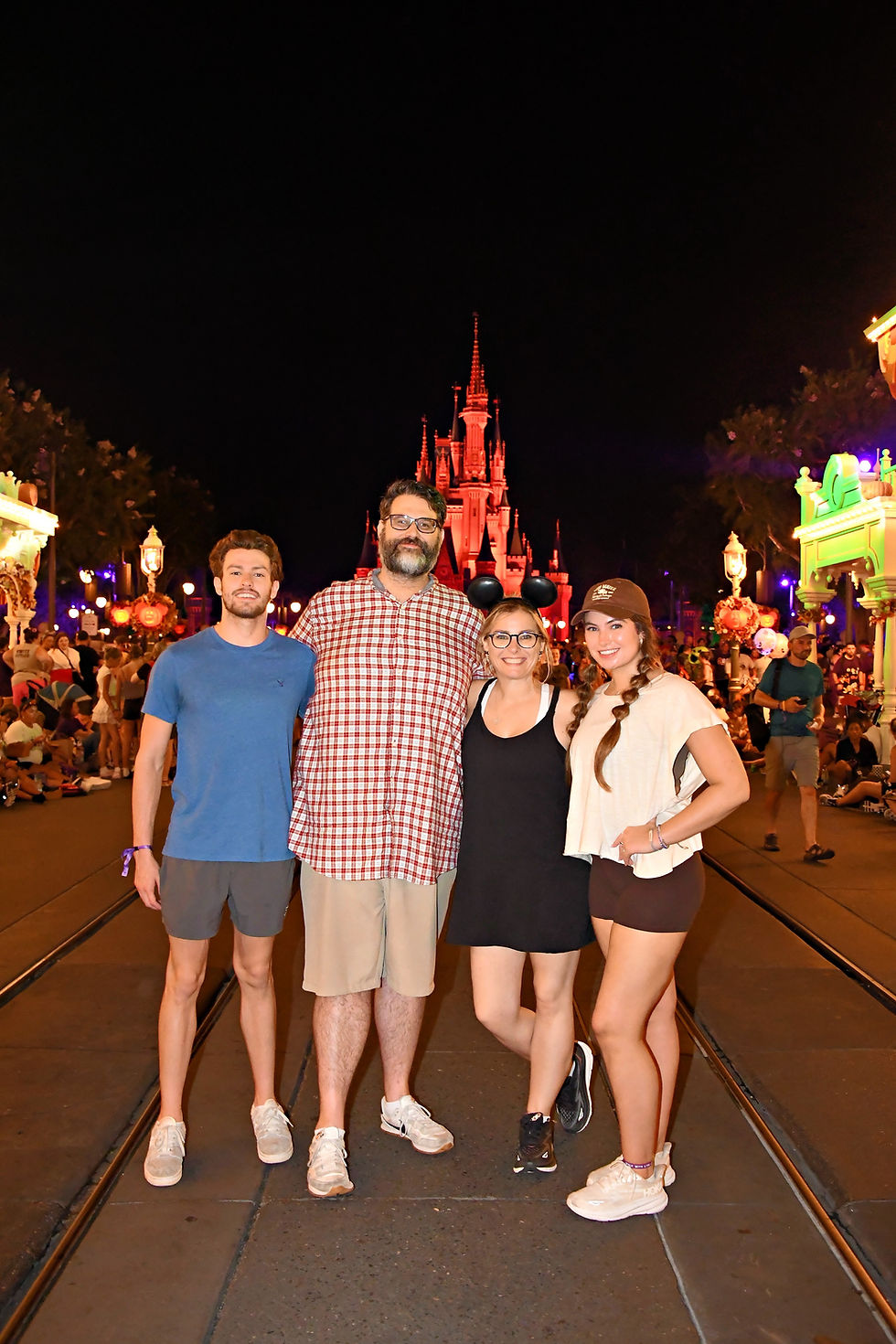 Krystal Griffin and her family enjoying Mickey's Not-So-Scary Halloween Party at Magic Kingdom.