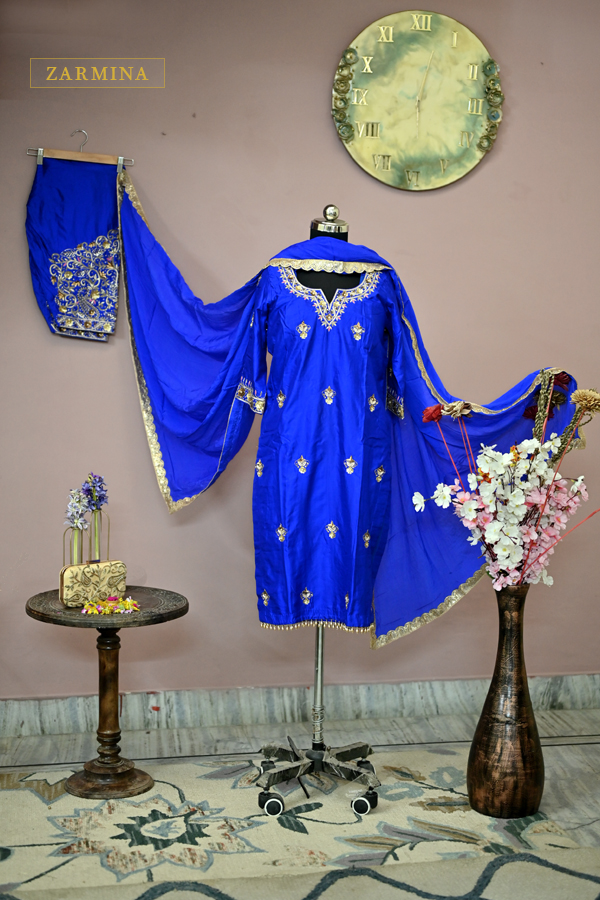 Royal Blue Pure Silk Suit