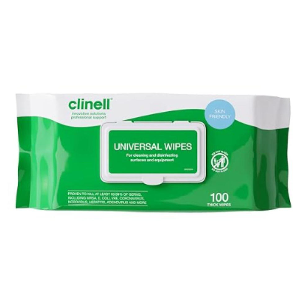 Clinell Universal Wipes - 100 Extra Thick