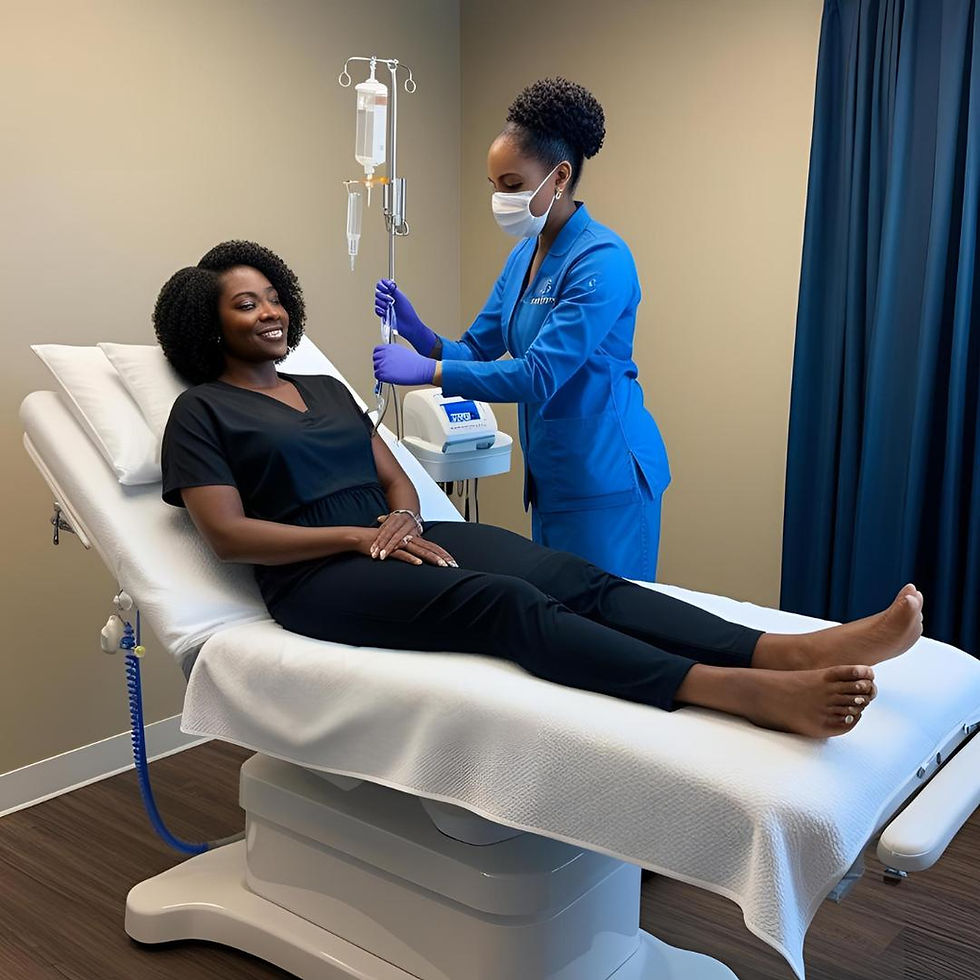 High angle view of a comfortable waiting area in a health clinic
