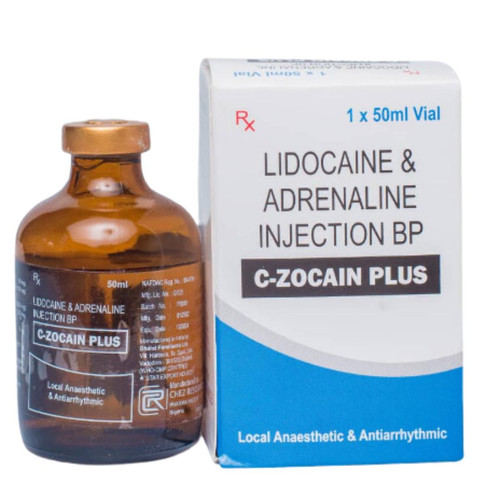 C-Zocain Plus 2% Lidocaine & Adrenaline Injection 50ml