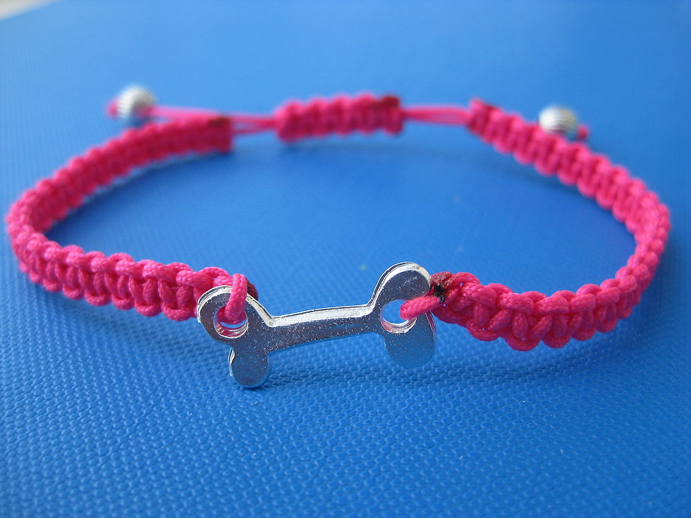 Μικρογραφία: Metal Bone Macrame Bracelet