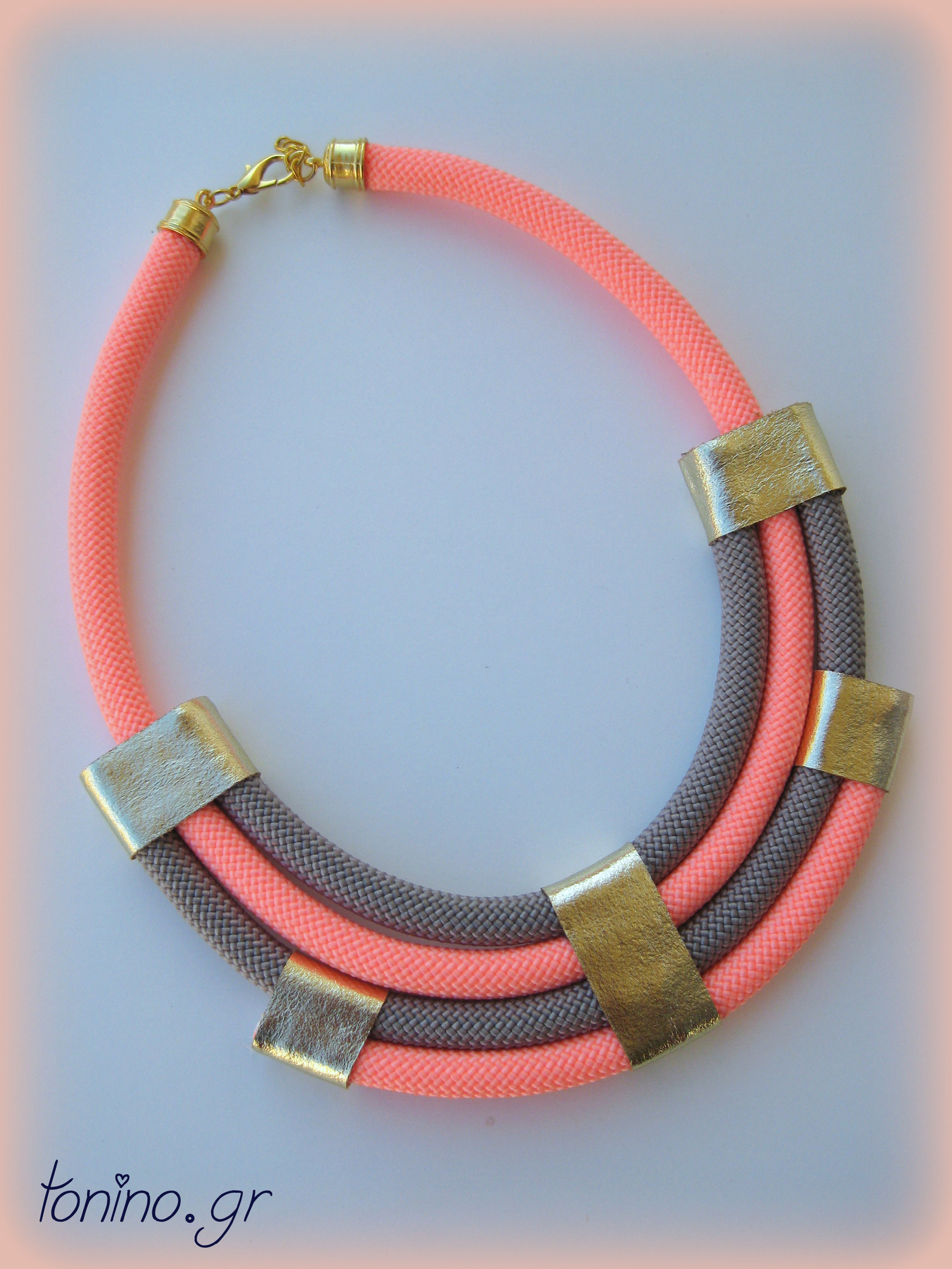 Coral-Beige x4 Statement Necklace