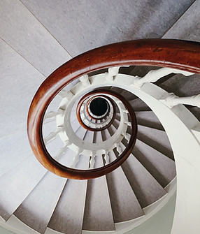 Blick auf die Wendeltreppe