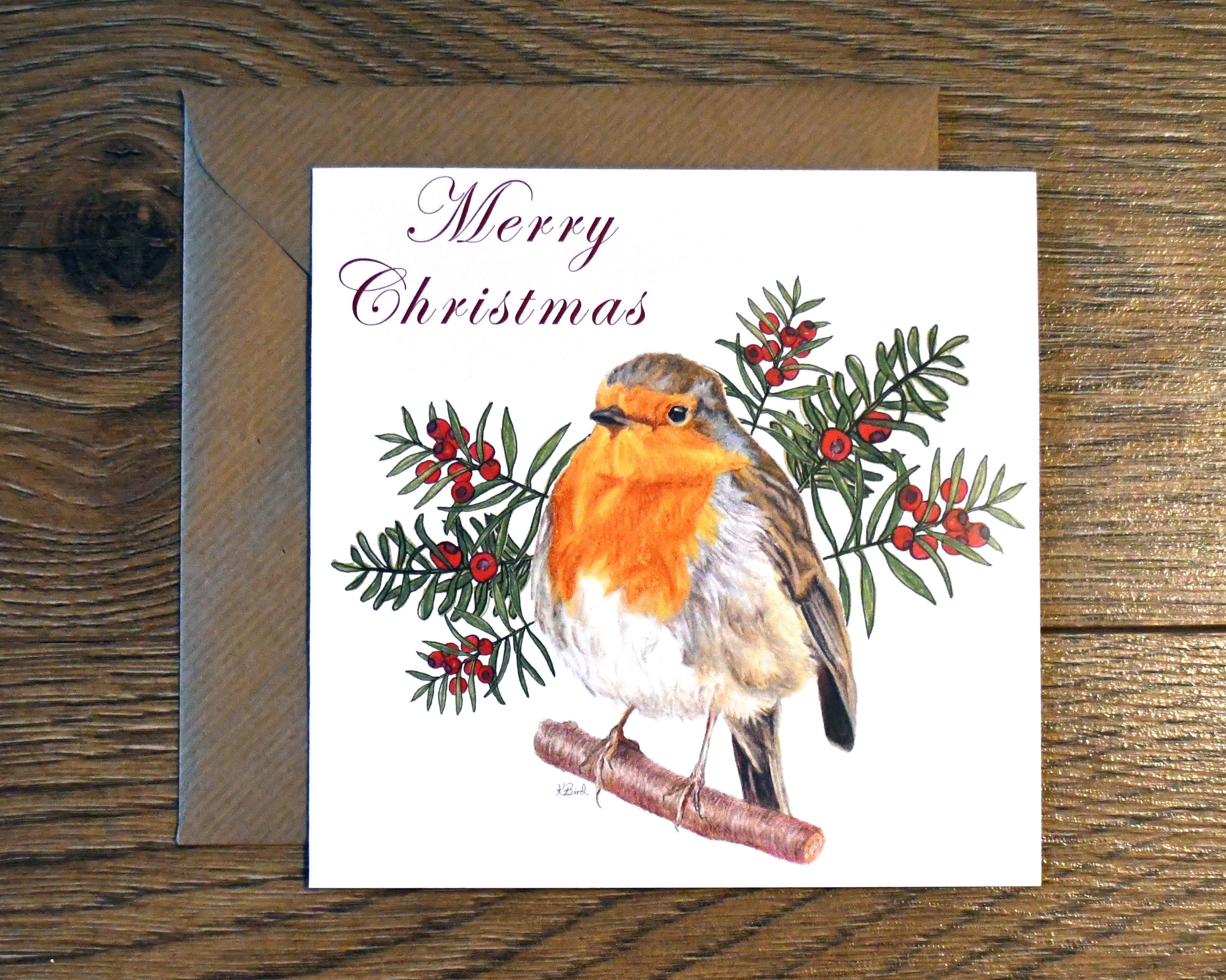 Festive Robin Christmas Card