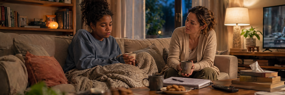 Como os pais podem ajudar na depressão na adolescência, apoio familiar para adolescente com depressão, acolhimento emocional, escuta ativa, vínculo familiar, ajuda dos pais, saúde mental na adolescência, adolescente com sofrimento emocional em casa, apoio emocional ao filho adolescente e como ajudar um filho com depressão