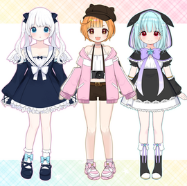 Live2D用パーツ分けイラスト