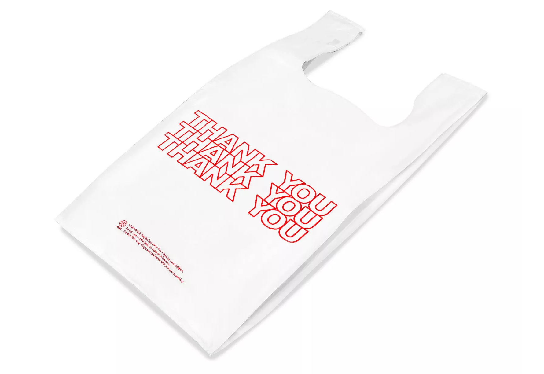 14 Mic WHITE HDPE T-SHIRT BAGS 1000 Bags