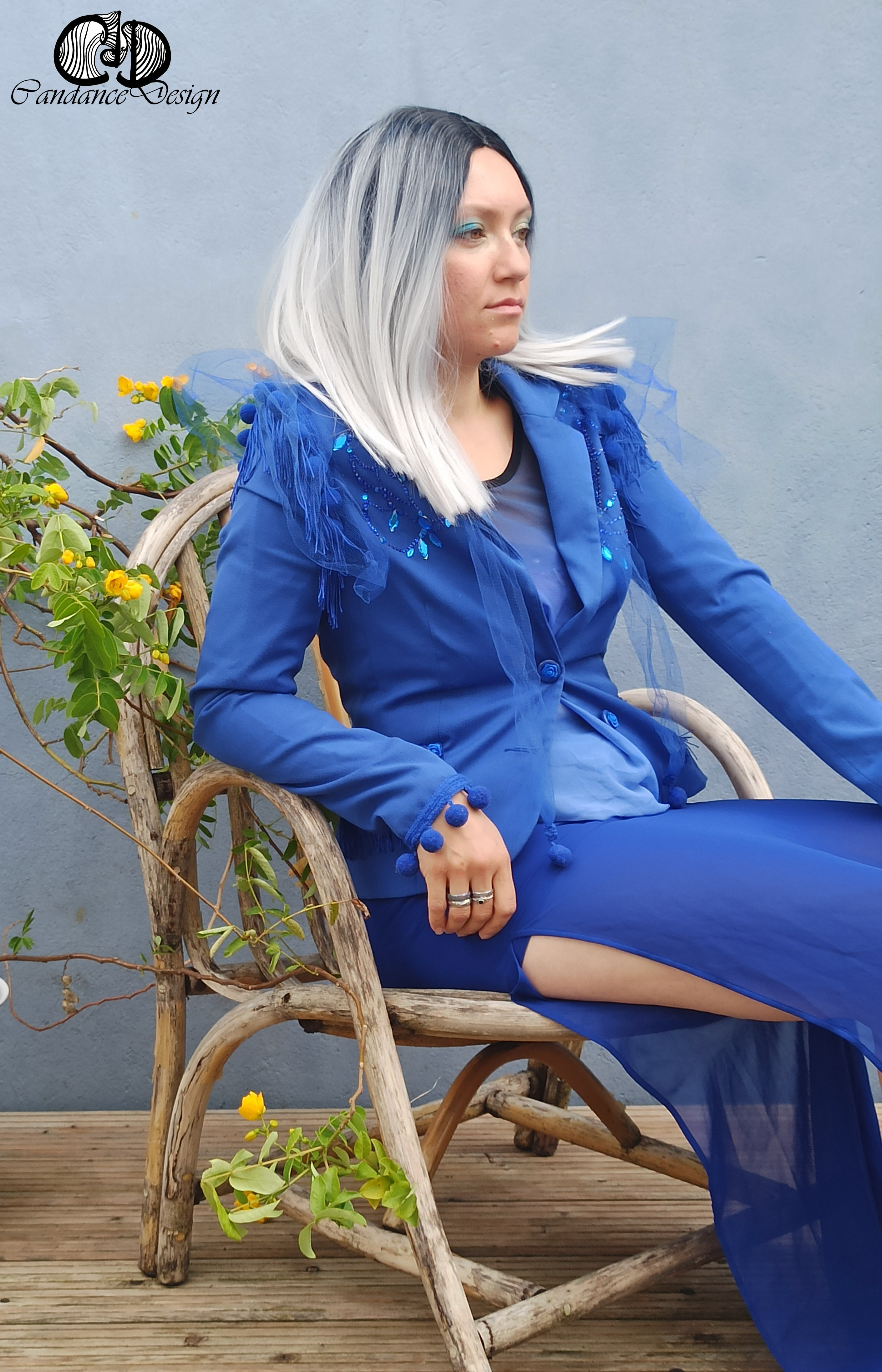 Upcycling Blazer "Ultrablue"