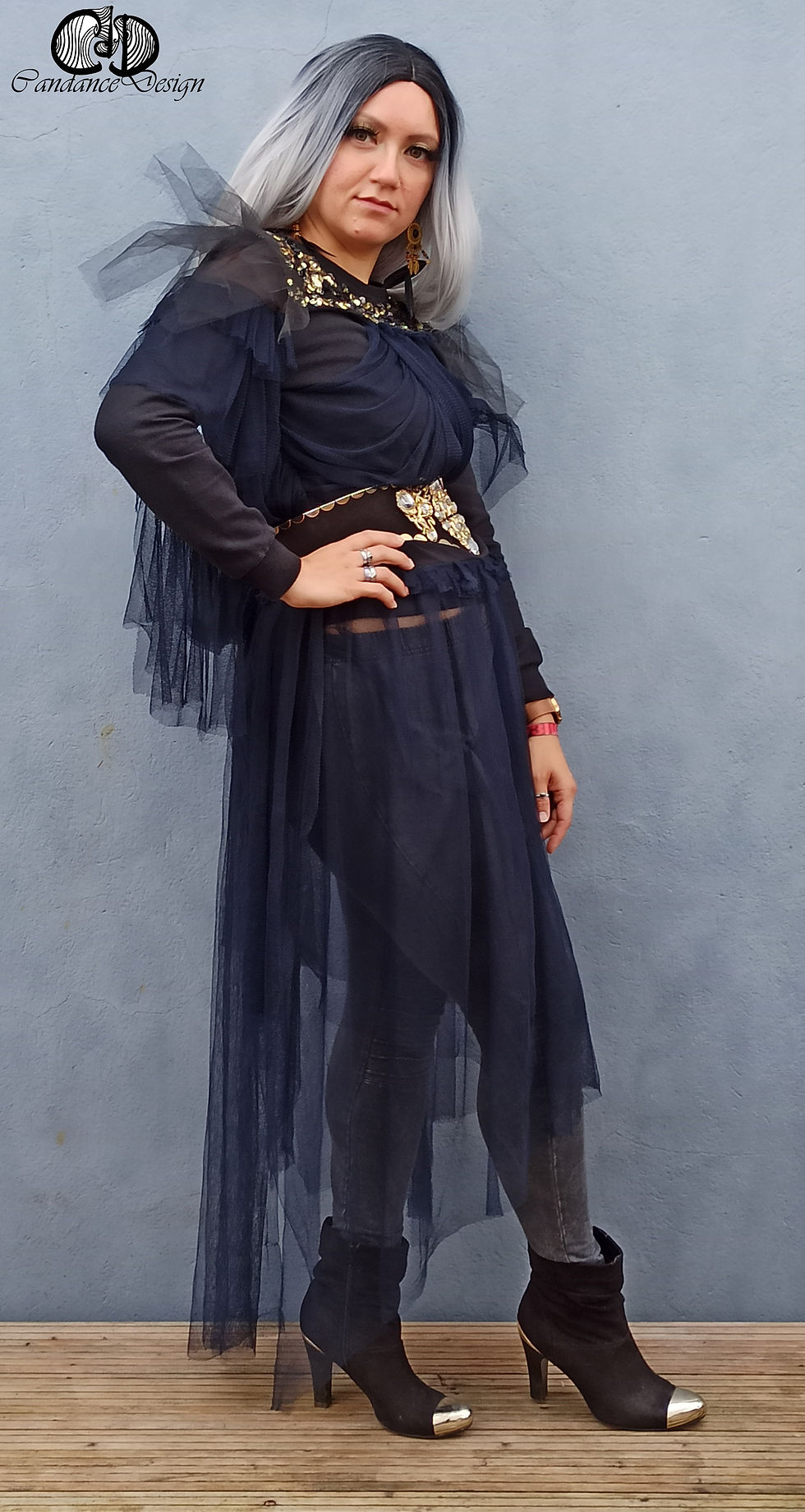 Thumbnail: Upcycling sweater dress in black