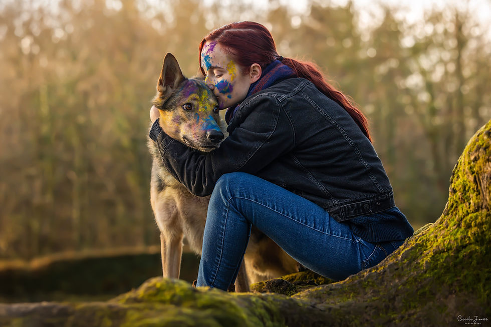 Séance photo poudre avec les animaux : une expérience colorée et unique 🎨🐾