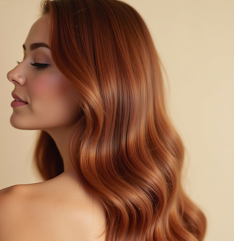 Model with beautiful hair from KEratin treatment