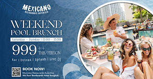 Bring Your Swimmies and Your Hungries to Weekend Pool Brunch at Mexicano, Rembrandt Hotel Bangkok!