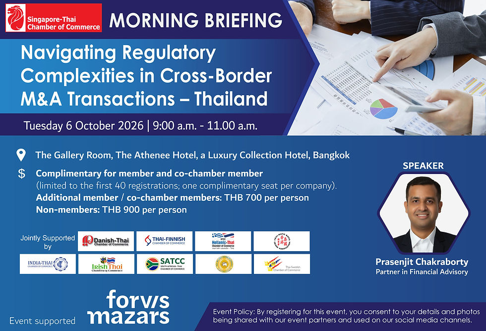 STCC Morning Briefing: Navigating Regulatory Complexities in Cross-Border M&A Transactions โ Thailand