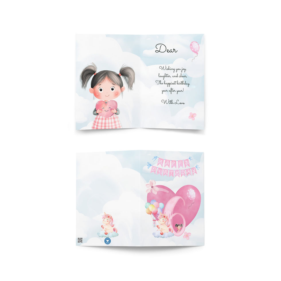 Thumbnail: Happy 6th Birthday - Personalised Card